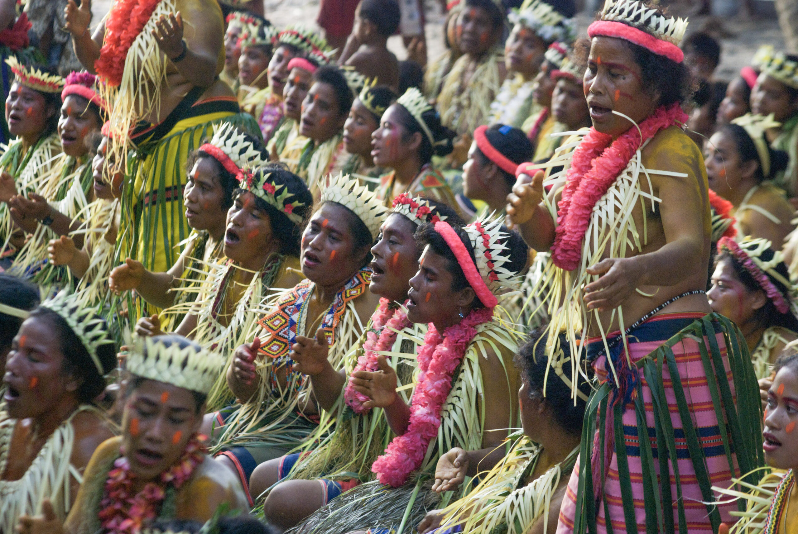 Indigenous women dancing